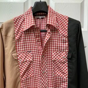 Rebuild by Needles Men's Small Multicolor One of a Kind Western Shirt Pearl Snap